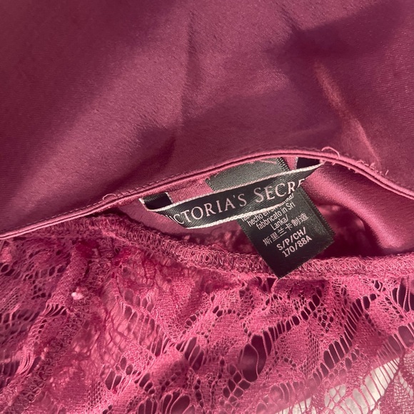 Victoria's Secret Red Satin Chemise with Lace Detail - Picture 9 of 9